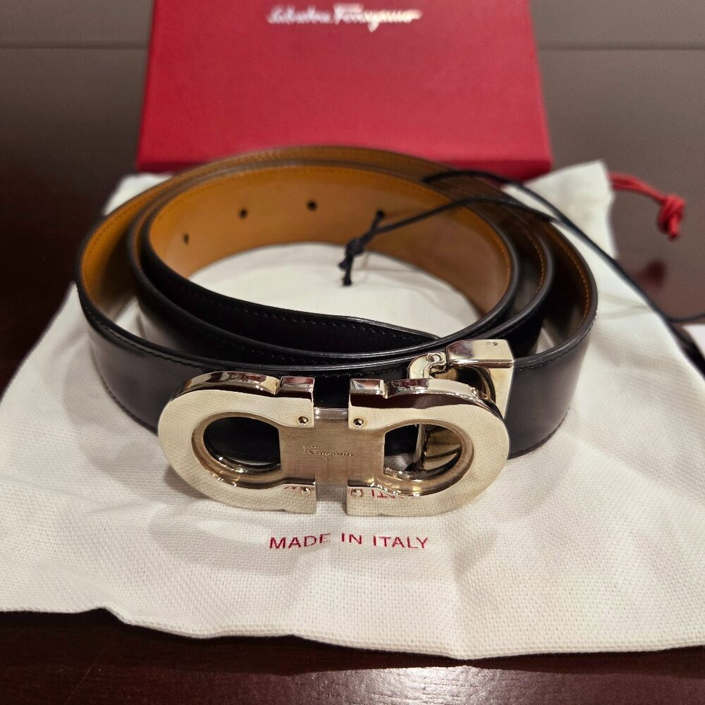 Salvatore Ferragamo Reversible Logo Buckle Belt